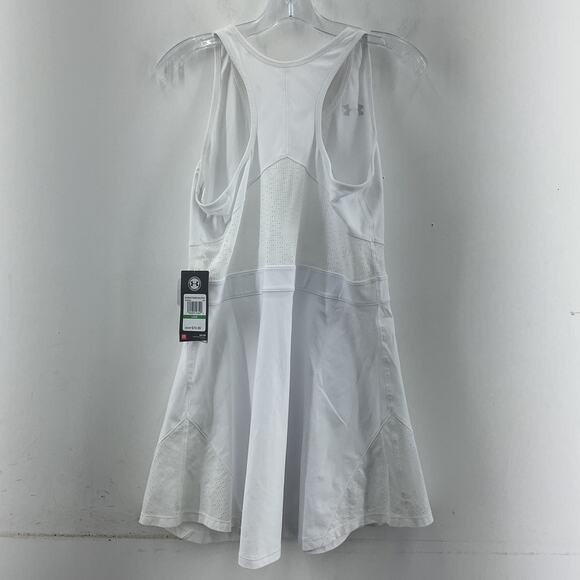 Under Armour Women's Racerback Tennis Athletic White Fit & Flare Dress L NWT - Picture 2 of 5